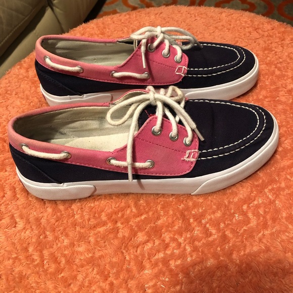 Polo Ralph Lauren Shoes - SOLD! Polo Ralph Lauren Lilia Boat Shoe Pink/Blue